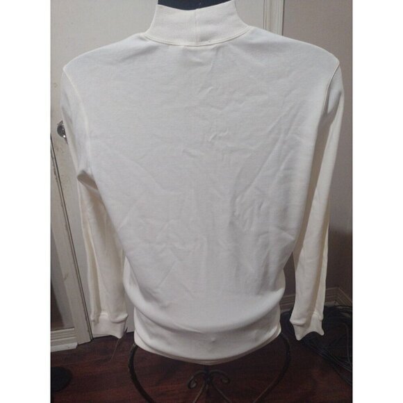 New NWT Womens Alfred Dunner Pullover Sweater Medium M Cream Floral Embroidered - Picture 7 of 11